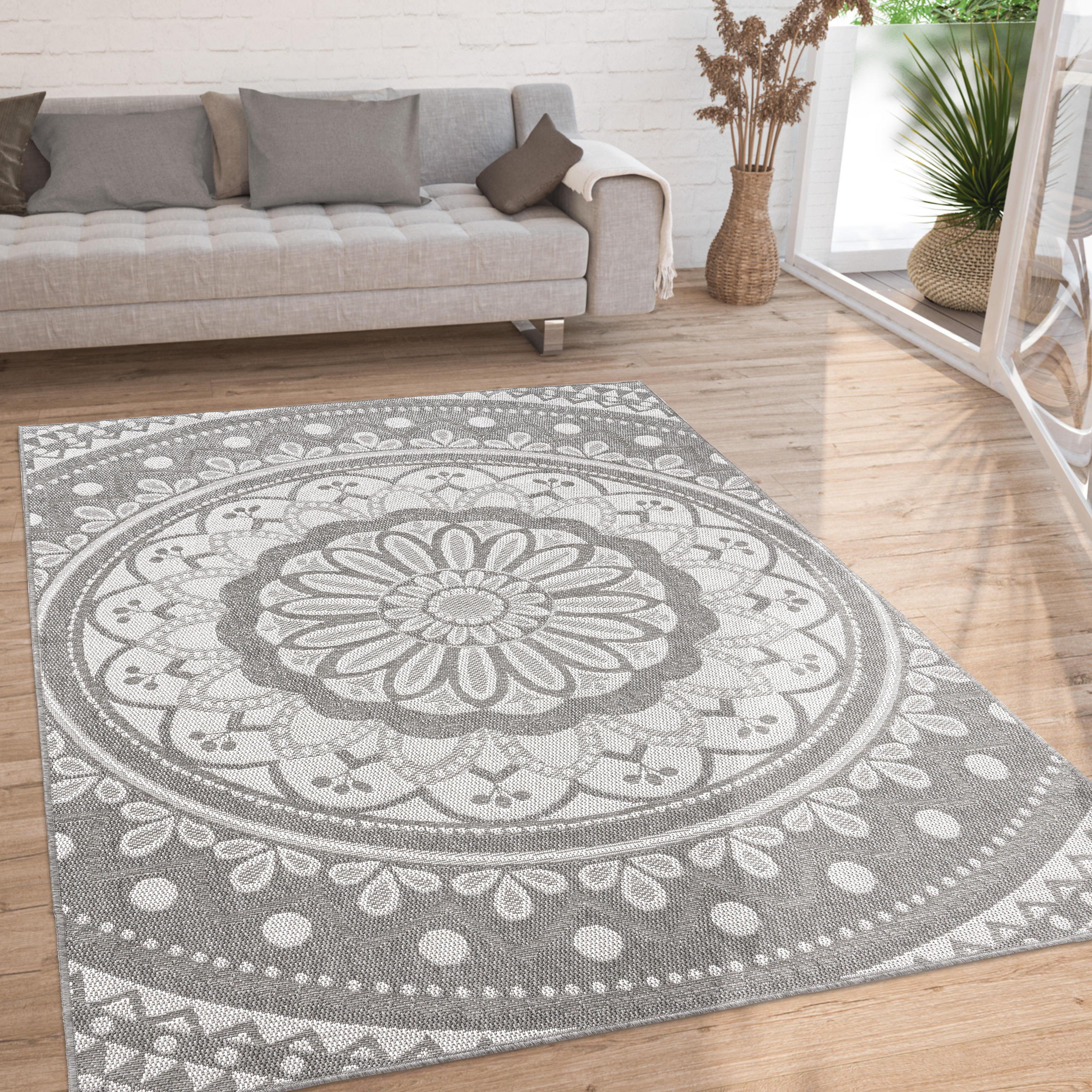 OUTDOORTEPPICH 80/150 cm Brescia 471 - Grau, Textil (80/150cm) - Paco Home