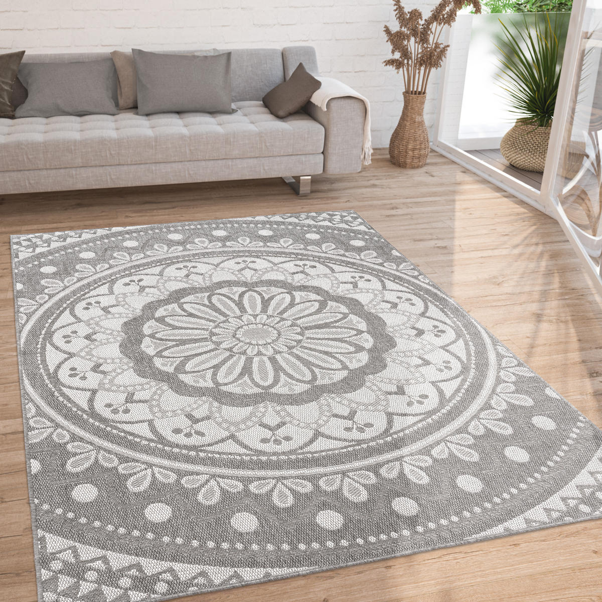 OUTDOORTEPPICH 200/280 cm Brescia 471 - Grau, Textil (200/280cm) - Paco Home