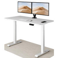 SCHREIBTISCH Elektrisch Höhenverstellbarer HomeOne 140x70cm Weiß/Weiß mit Memory-Funktion, Anti-Kollisions Technologie - Weiß, Holzwerkstoff (70/140/72cm) - Desktronic