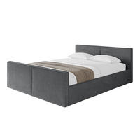 POLSTERBETT mit Bettkasten, Fußteil und Lattenrost, Boxbett ohne Matratze - EMMI-Z-V1 180x200 Dunkelgrau - Anthrazit, Holzwerkstoff/Textil (180/200cm) - ALTDECOR