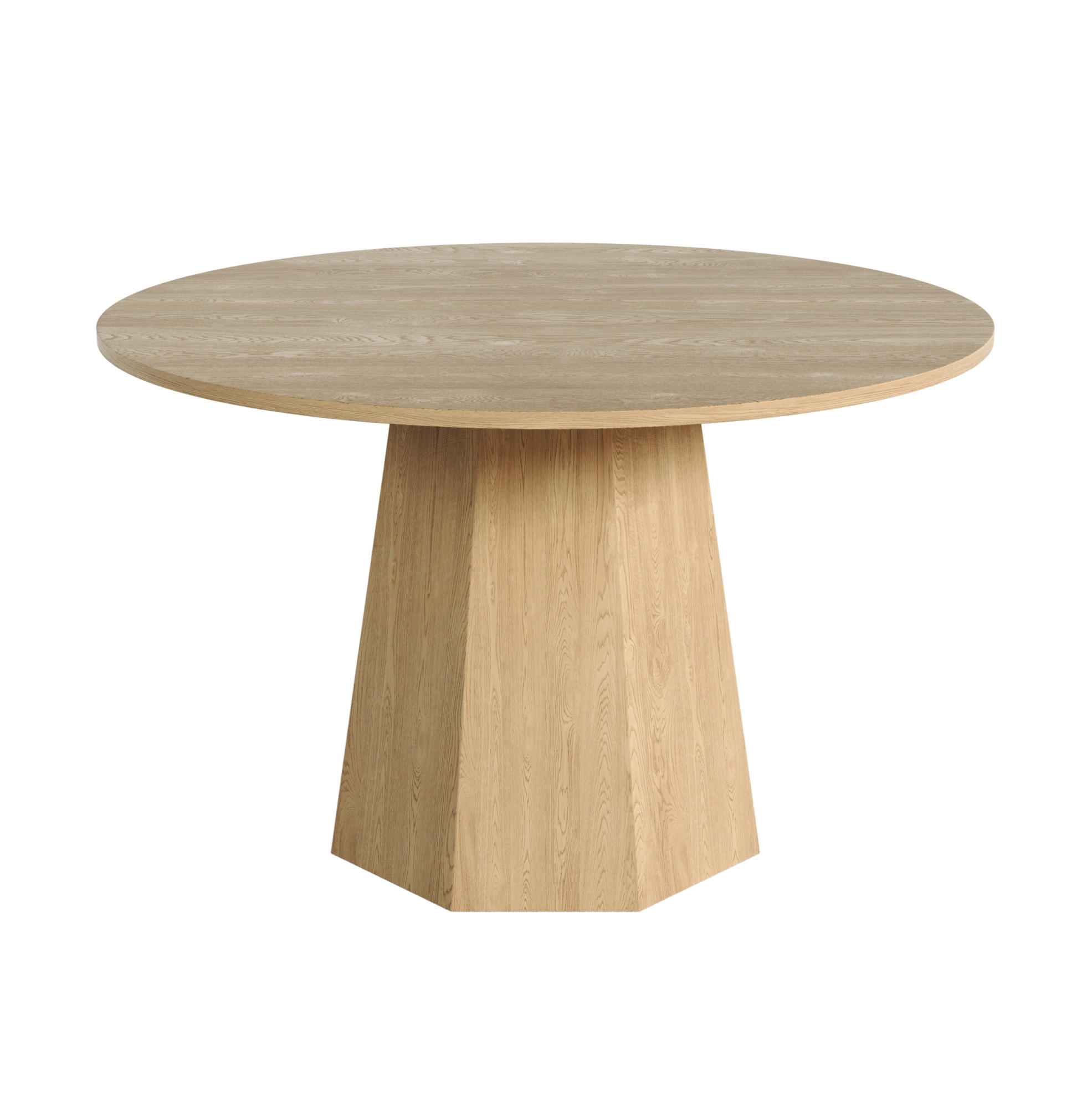 ESSTISCH aus MDF 120x120 cm Eichefarben rund für 4-6 Personen im skandinavischen Stil - Eichefarben, Holzwerkstoff (120/120/75cm) - Modfu