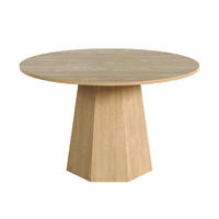 ESSTISCH aus MDF 120x120 cm Eichefarben rund für 4-6 Personen im skandinavischen Stil - Eichefarben, Holzwerkstoff (120/120/75cm) - Modfu