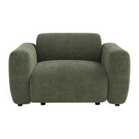 SESSEL mit gerader Rückenlehne - 1 Person - stoff - grün Pogni - Grün, Textil (130/67/97cm) - Vente-Unique