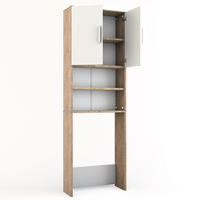 WASCHMASCHINENSCHRANK Weiß/Sonoma 64 x 190 cm - Weiß/Sonoma Eiche, Holzwerkstoff (64/190/26cm) - Vicco