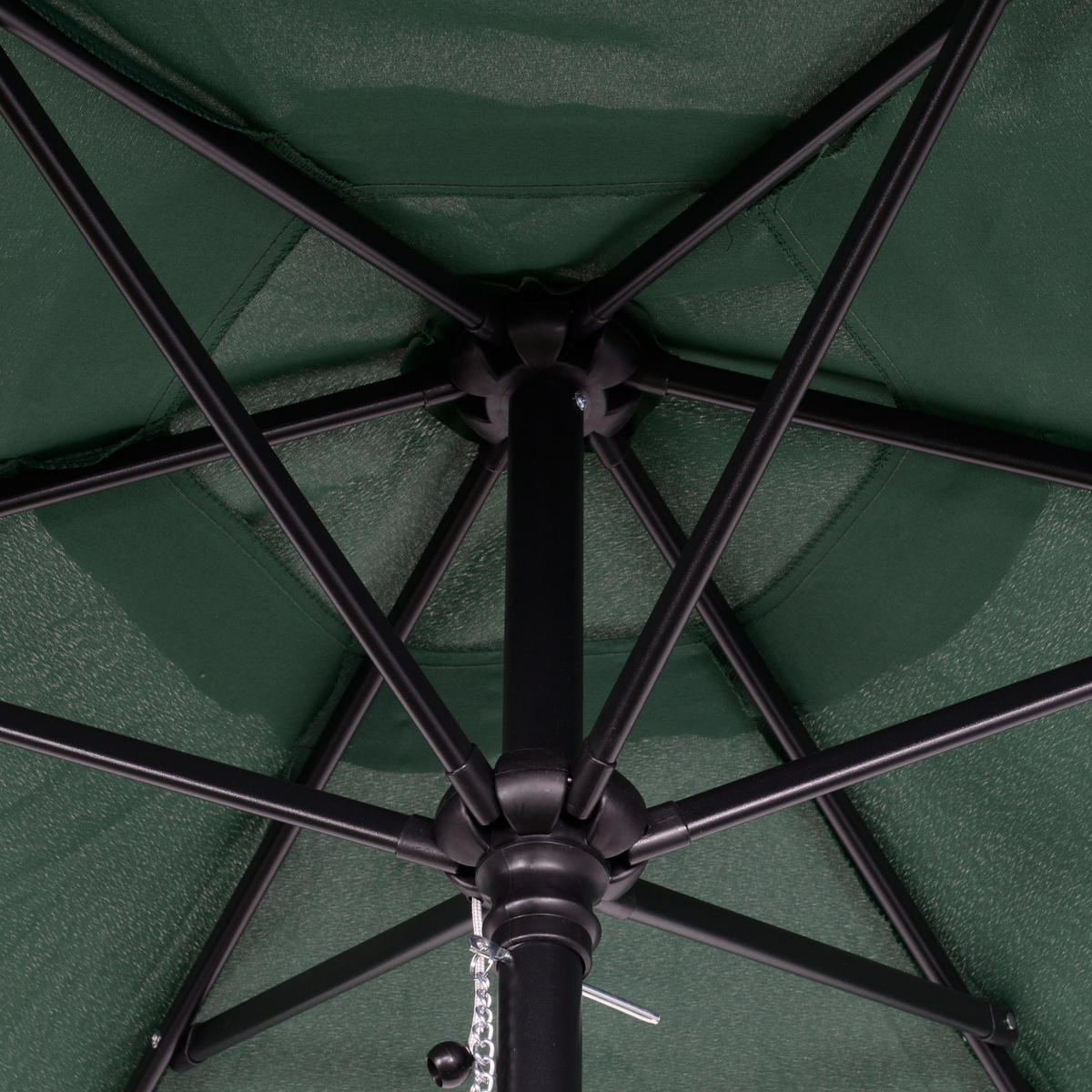 SONNENSCHIRM DE-05687 Sechseckig, Ø196 cm Grün - Grün, Metall (196/196cm) - ComfortXL