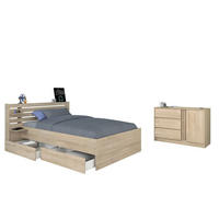 KINDERZIMMER-SET 3-tlg. Parisot Escale 17 Holzdekor Japanische Eiche - Eichefarben, Kunststoff (100/1/200cm) - 58aufmkessel