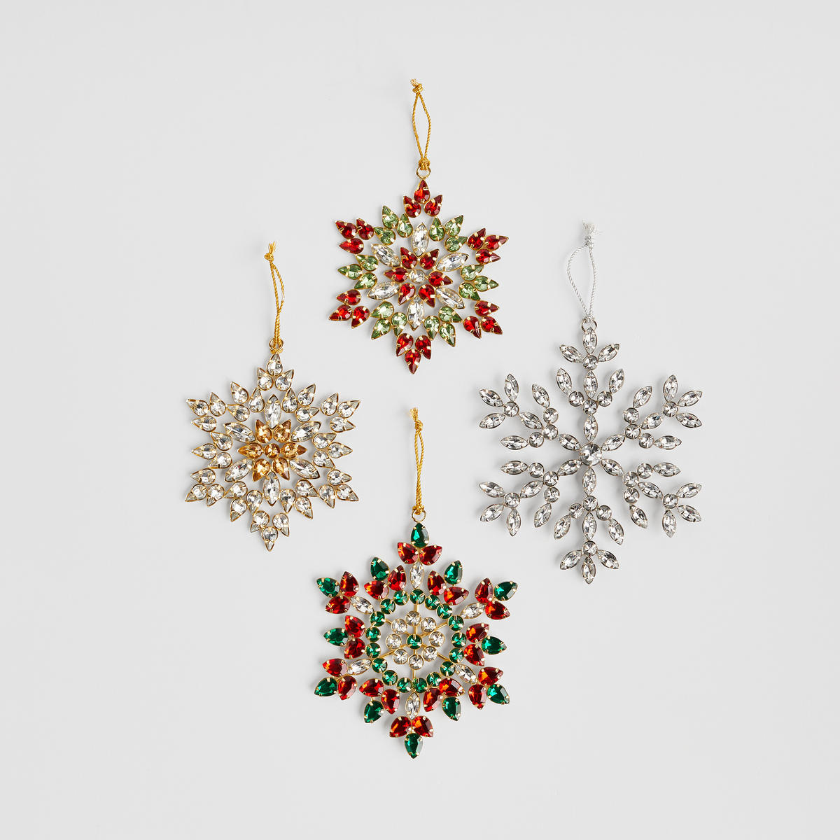 WANDDEKORATION Icy elegance, Silber, 15 x 15 cm, Dekorative Weihnachtsdeko - Silberfarben, Kunststoff (15/15/1cm) - home&you