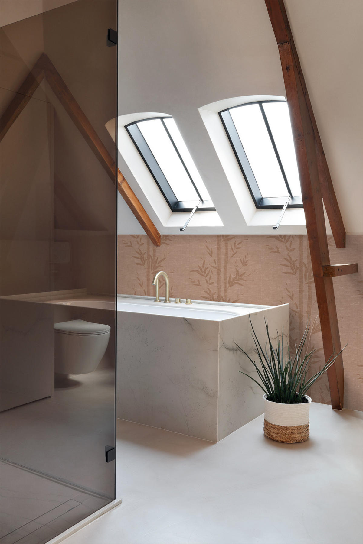 TAPETE Bambusmuster 50 x 900 cm - Terracotta, Papier (50/900cm) - Origin Wallcoverings