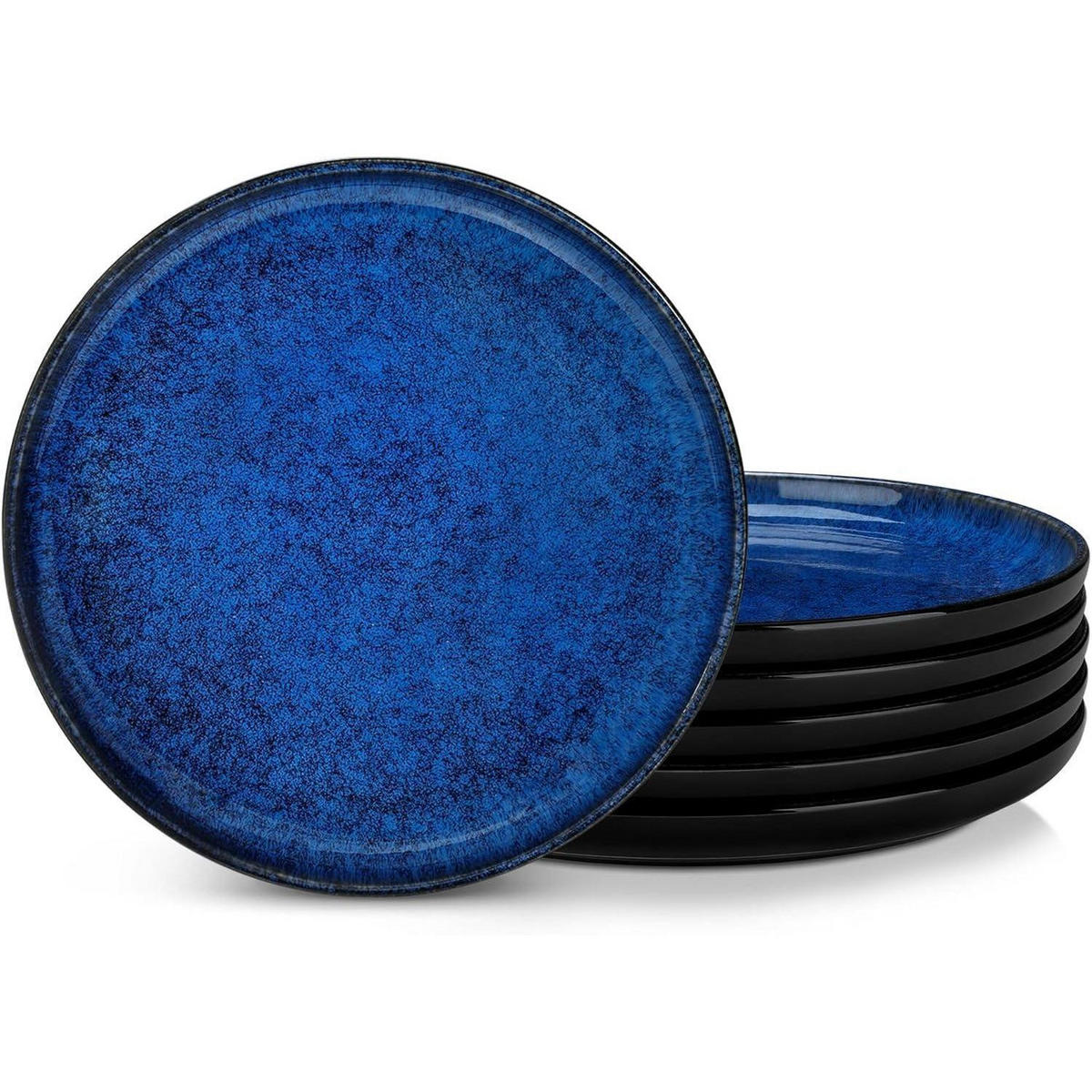 SPEISETELLER 6er Set Blau 26 cm - Blau, Keramik (26/26/2.8cm)