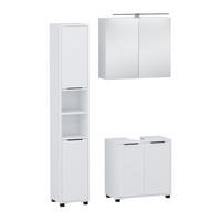 BADMÖBEL-SET Alina Weiß 3 Teile - Weiß, Holzwerkstoff (60/60/30cm) - Vicco