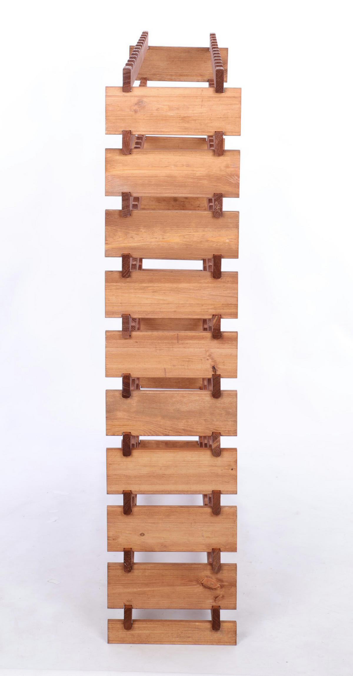 WEINREGAL VINOTECA FLEX PRO HxBxT 135x123x28cm 120 Flaschen auf 10 Ebenen Braun geölt - Braun, Holz (123/135/28cm) - PROREGAL