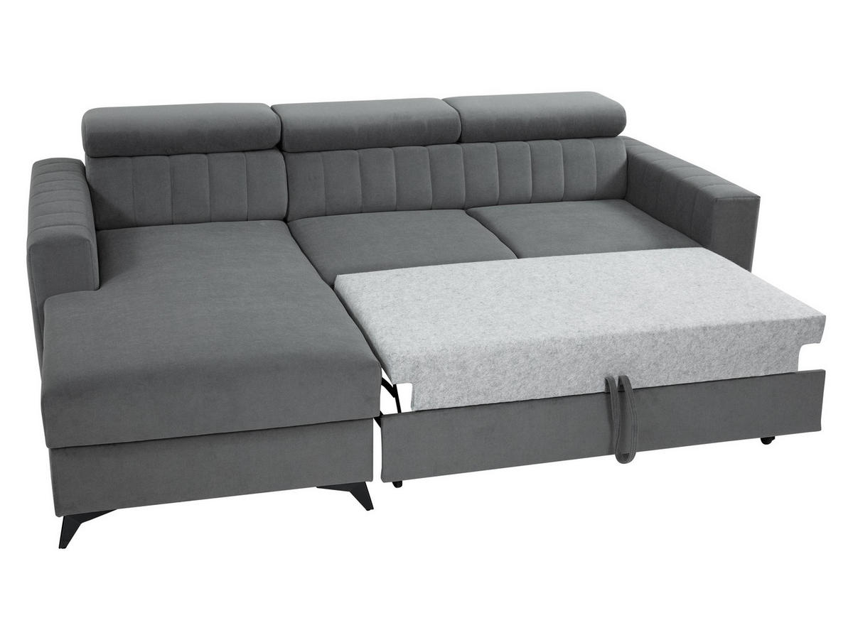 ECKSOFA Milano, Seite: Links LC+2R - Schwarz/Dunkelblau, Holz/Textil (236/172cm) - MIRJAN24