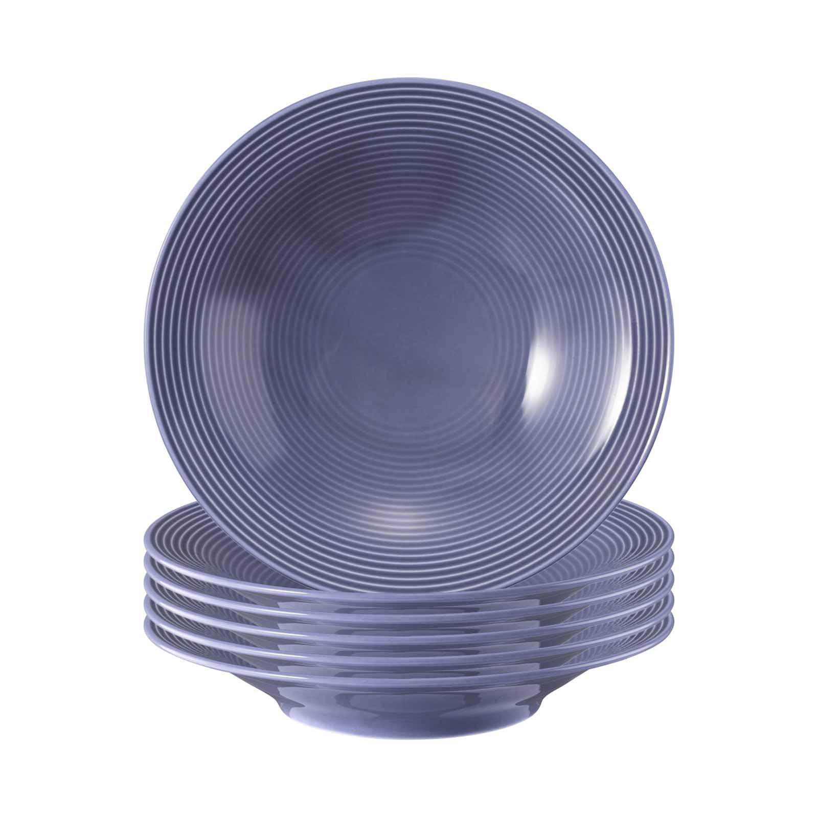 SUPPENTELLER Beat Color Glaze Fliederblau ø 22,5 cm 6er Set - Violett, Keramik (22.5cm) - Seltmann Weiden