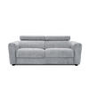 SOFA CALVERA 3-Sitzer, hellgrau - Hellgrau/Schwarz, Holzwerkstoff/Textil (204/79/106cm) - Courtois Laville