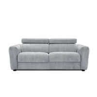 SOFA CALVERA 3-Sitzer, hellgrau - Hellgrau/Schwarz, Holzwerkstoff/Textil (204/79/106cm) - Courtois Laville