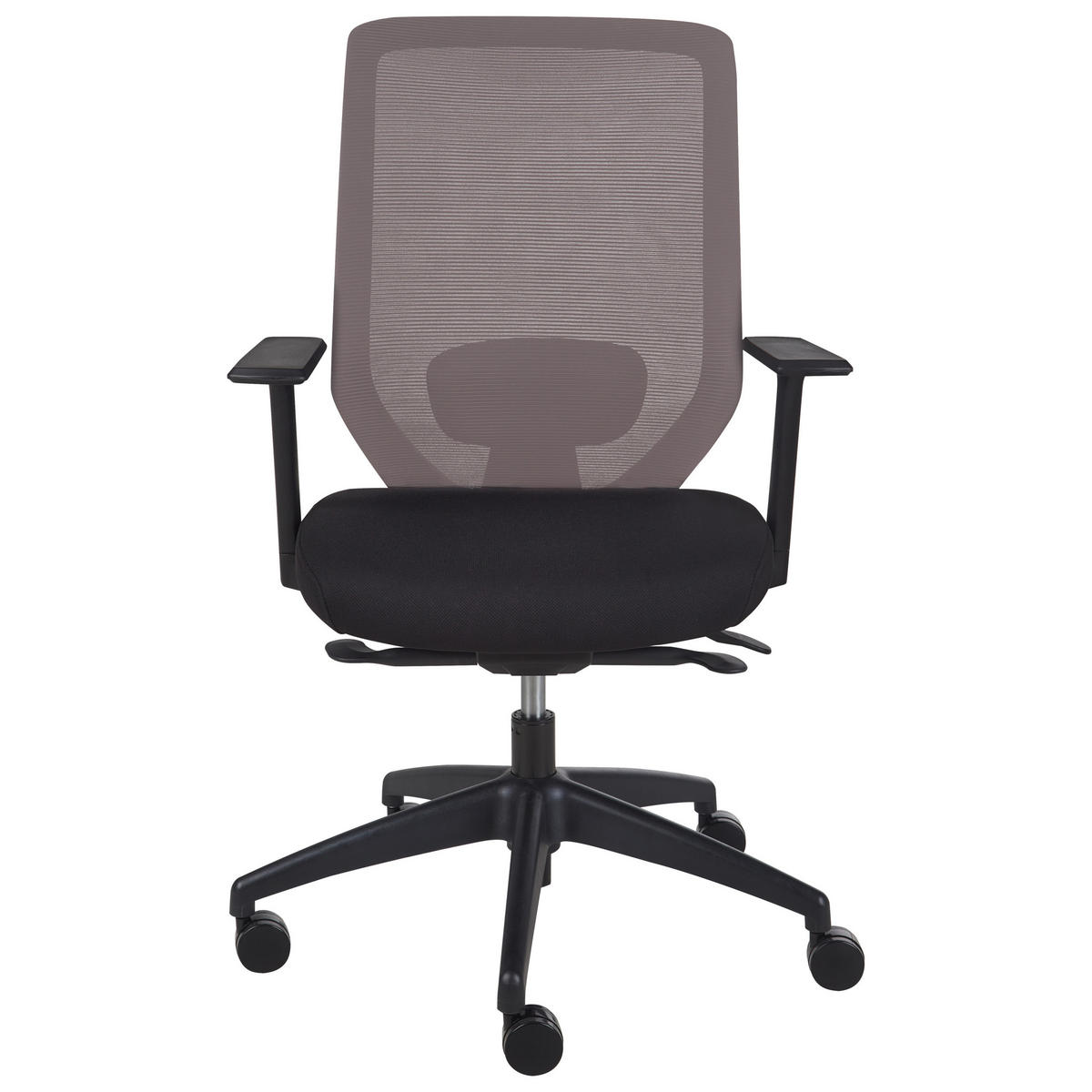 BÜROSTUHL Taupe Virtuoso - Beige/Schwarz, Textil (53/97/53cm) - Beliani