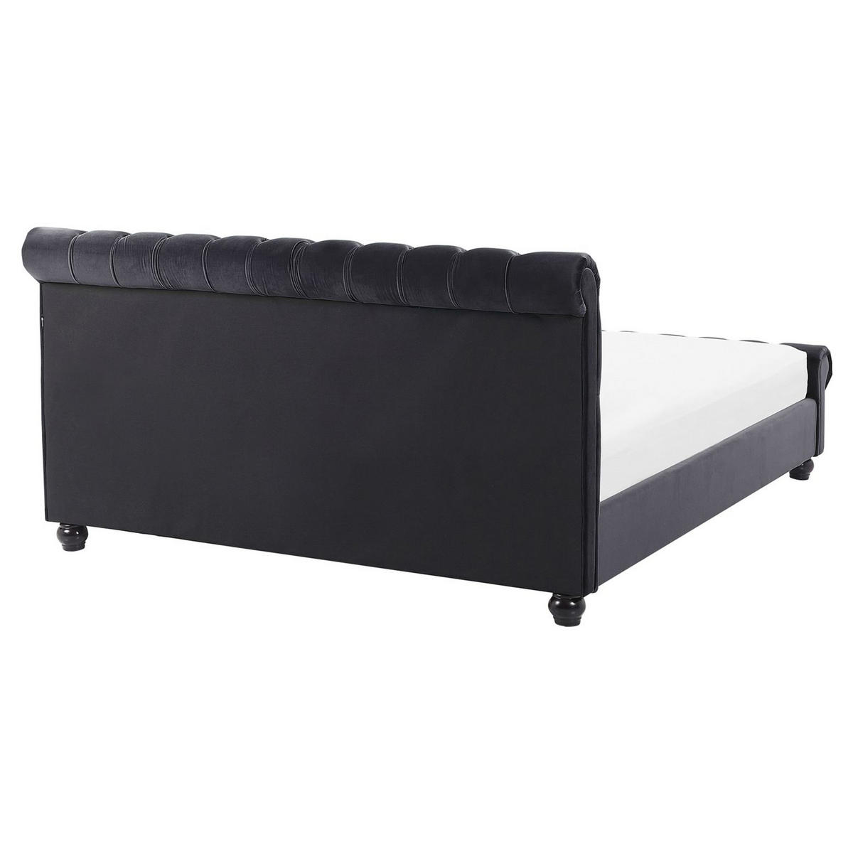 BETT 160/200cm Schwarz Avallon - Schwarz, Textil (160/200cm) - Beliani