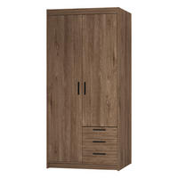 KLEIDERSCHRANK Storicos Eiche Lefkas 89,7/190,5/53 cm - 2T3S Modern mit Schubladen - Braun, Holzwerkstoff/Kunststoff (89.8/190.5/53cm) - AX Living