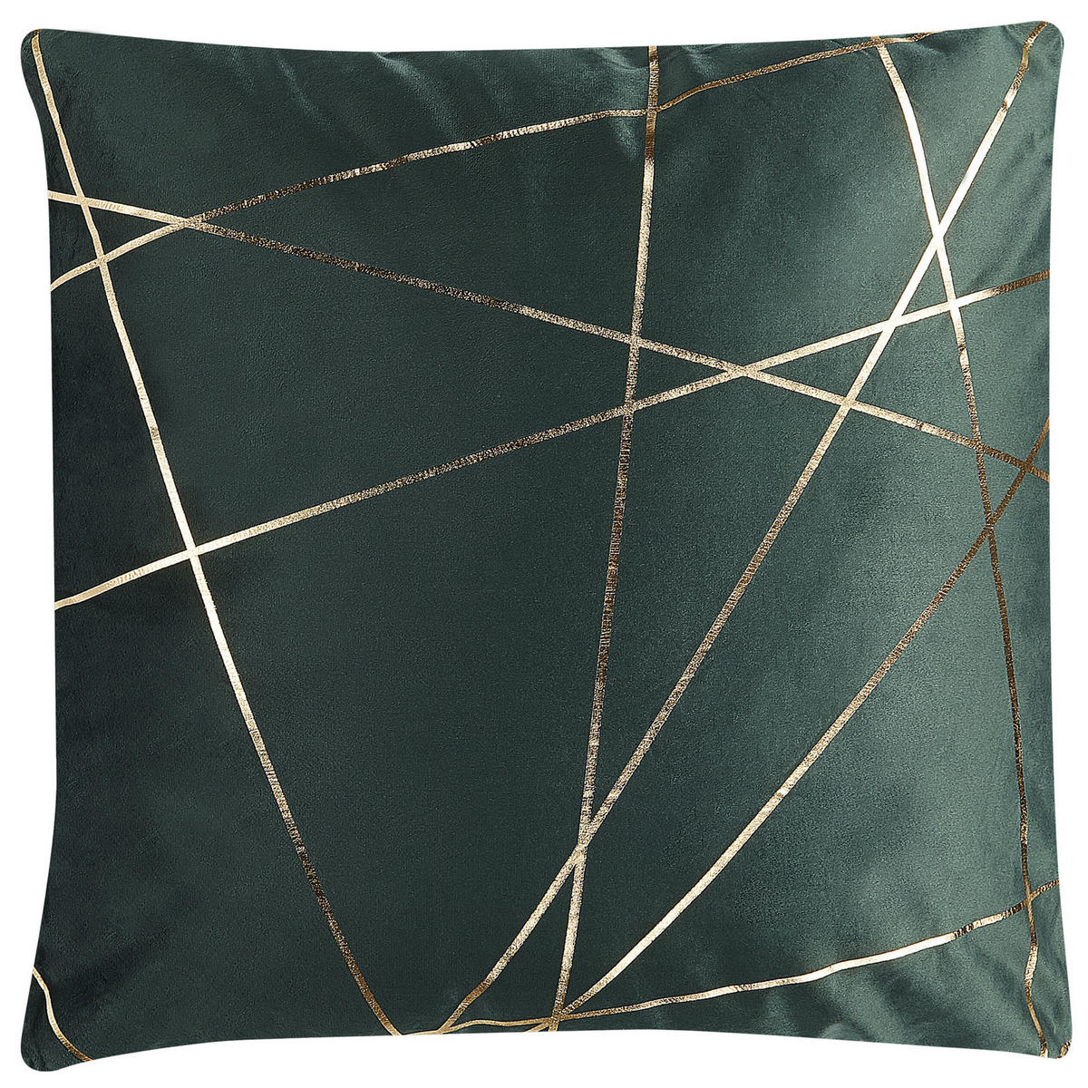 DEKOKISSEN 2er-Set Dunkelgrün 45/45 cm Pinus - Dunkelgrün, Textil (45/45cm) - Beliani