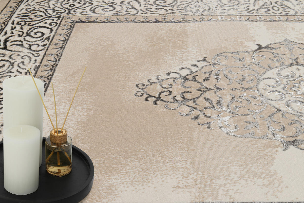 TEPPICH ARES Grau Beige 300/400 cm - Beige/Grau, Kunststoff (300/400cm) - Tapiso