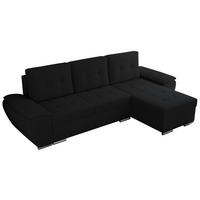 ECKSOFA UMBRIA L Schwarz Boucle - Schwarz/Grau, Textil (271/157cm) - MKS