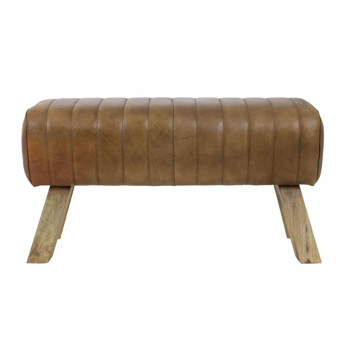 BANK Ramy Braun 90/31/46 cm - Braun, Leder (31/46/90cm) - Light & Living