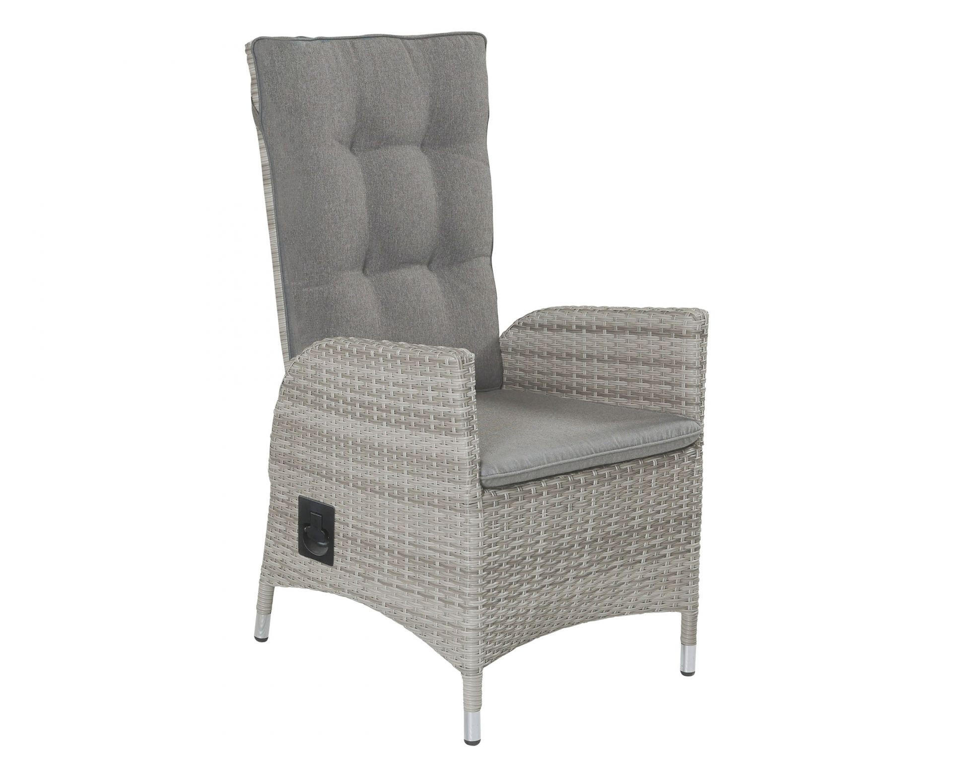 GARTENSTUHL Rio, Rattan grau - Grau, Kunststoff/Metall (58/110/65cm) - dasmöbelwerk
