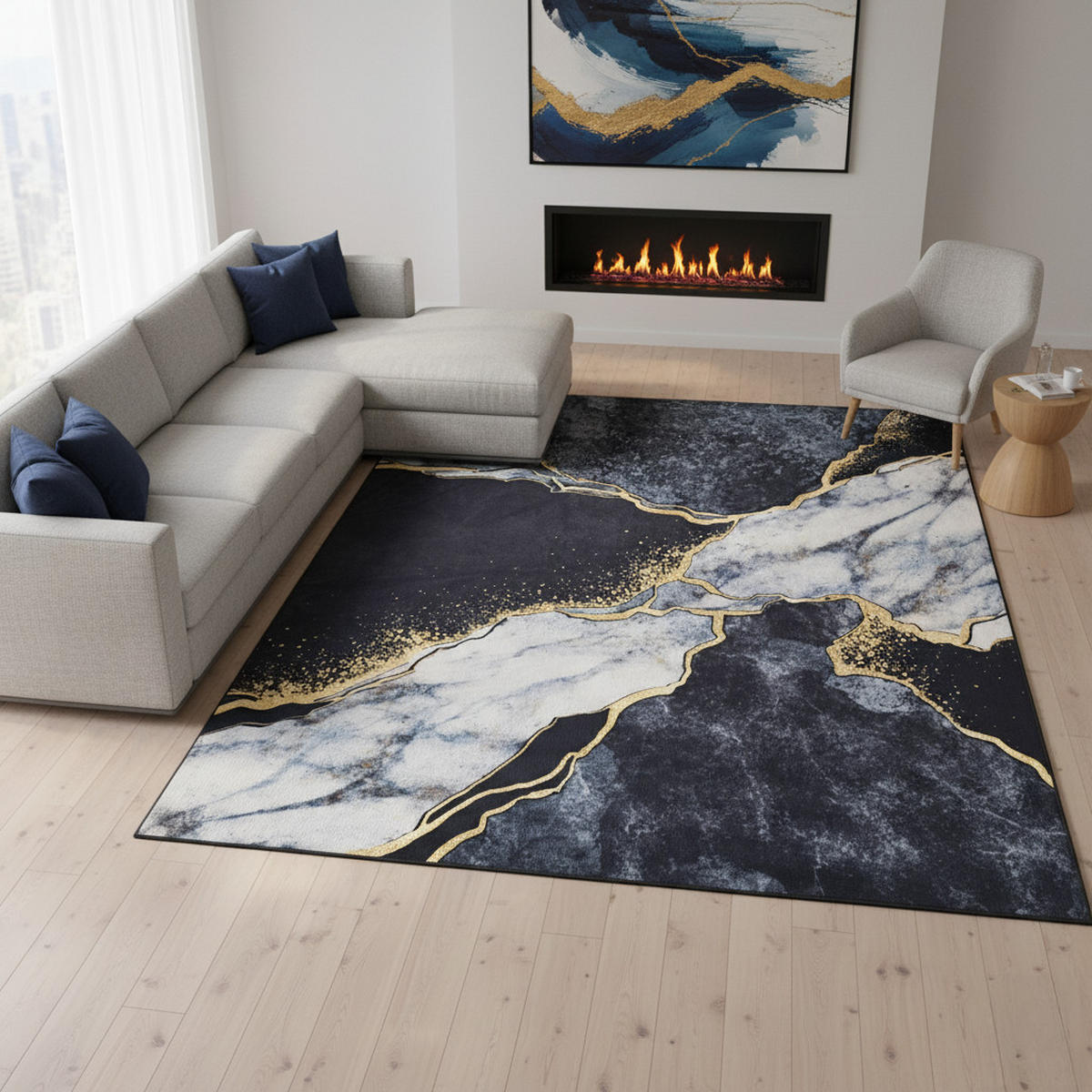 TEPPICH NORA Grau 80/150 cm - Grau, Textil (80/150cm) - Tapiso