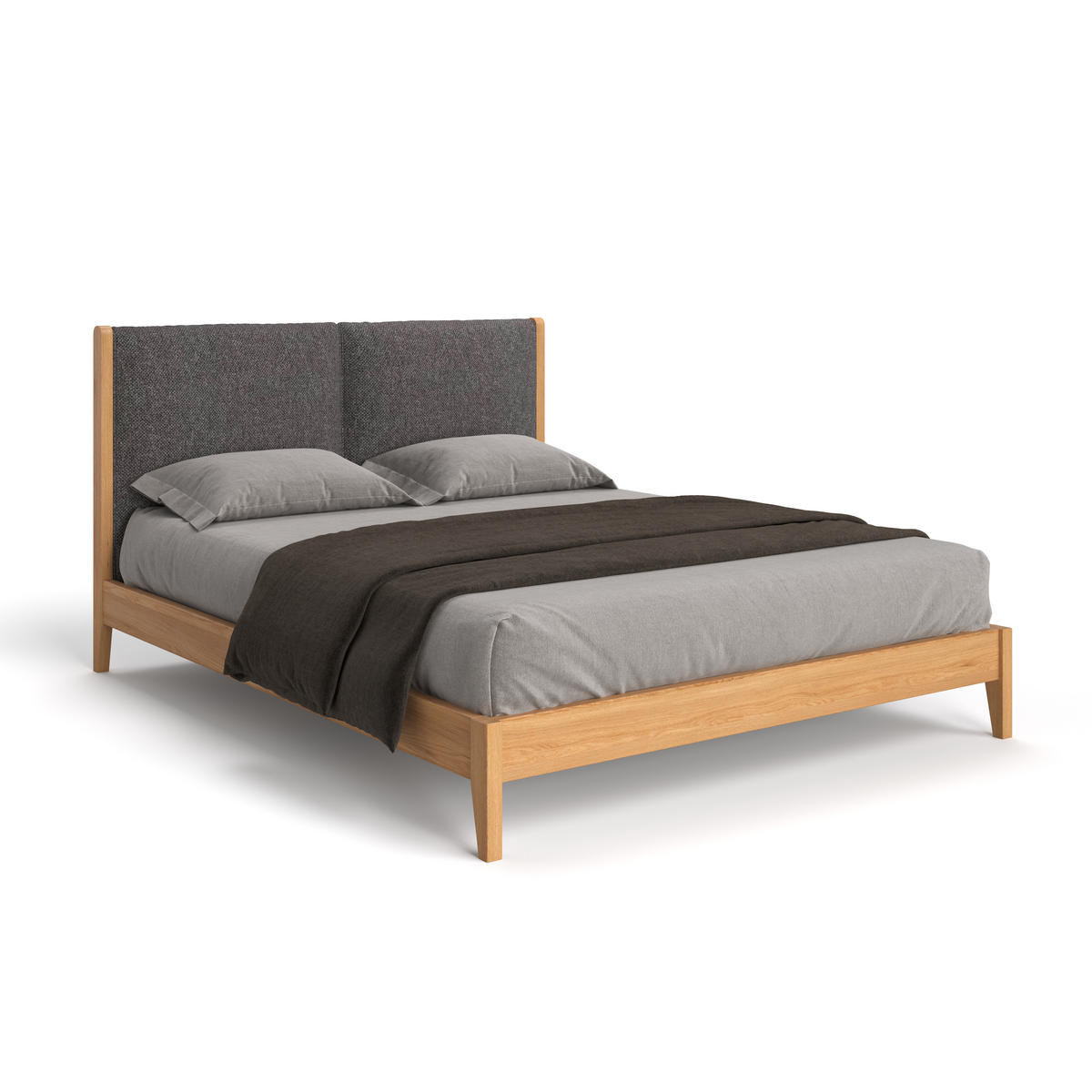 MASSIVHOLZBETT Vena aus Eiche 180x200 cm - Eichefarben/Braun, Holz (180/200cm) - Danzz