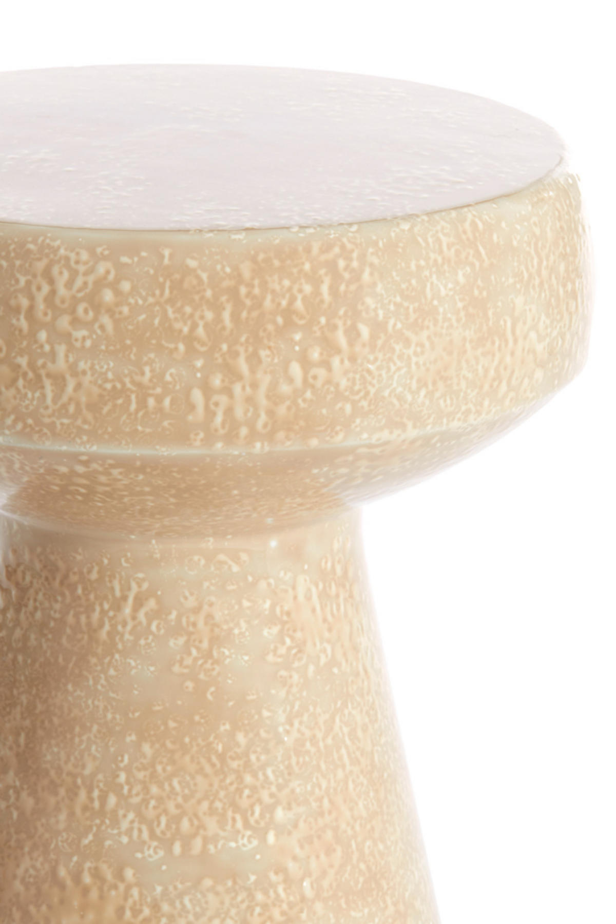 BEISTELLTISCH Dakwa Braun Ø38/42 cm - Beige, Metall (38/38/42cm) - Light & Living