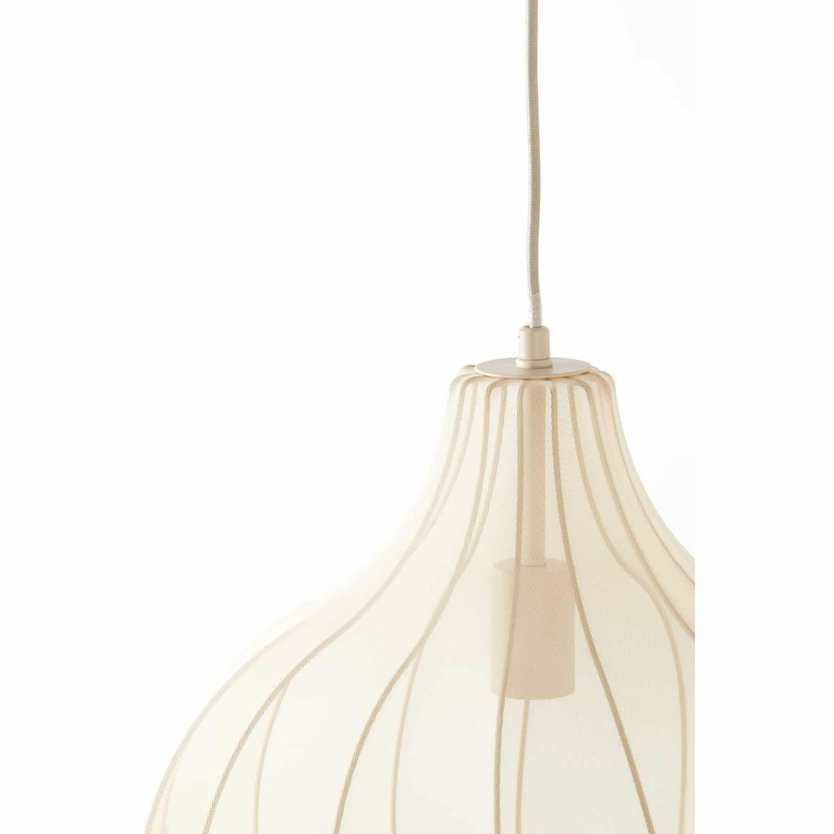 PENDELLEUCHTE Elati Braun 39/39/42 cm - Braun, Textil (39/39/42cm) - Light & Living