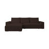 ECKSOFA Alice mit Bettkasten und Schlaffunktion, Cordstoff in L-Form - Braun, Textil (289/184cm)