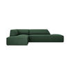 ECKSOFA links Ruby aus strukturiertem Stoff grün 4 Sitzplätze - Grün, Textil (180/273cm) - Micadoni