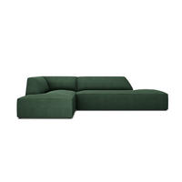 ECKSOFA links Ruby aus strukturiertem Stoff grün 4 Sitzplätze - Grün, Textil (180/273cm) - Micadoni