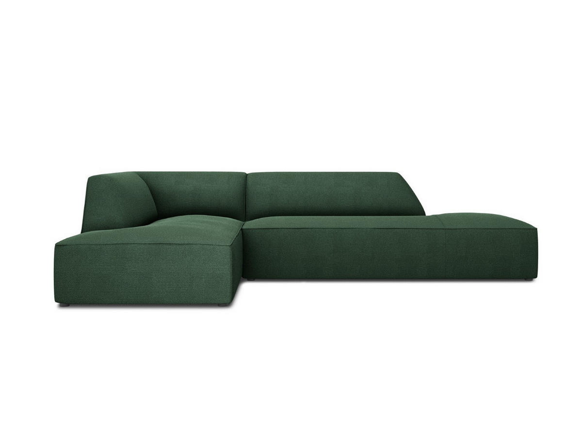 ECKSOFA links Ruby aus strukturiertem Stoff grün 4 Sitzplätze - Grün, Textil (180/273cm) - Micadoni