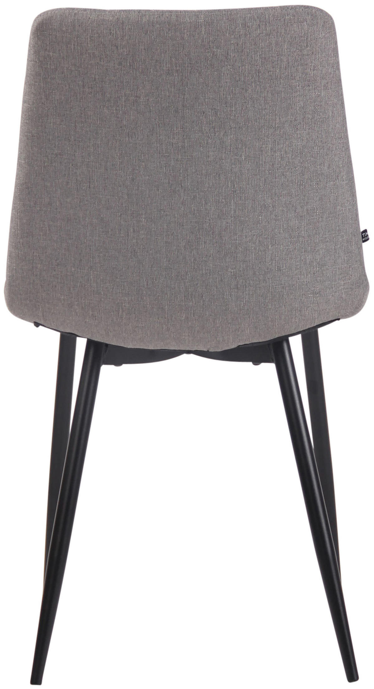STUHL 4er Set Stoff grau - Schwarz/Grau, Textil/Metall (45/83/57cm) - CLP