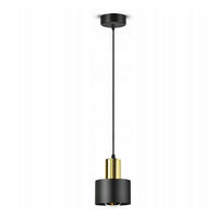 PENDELLEUCHTE BLACKSPOT - Goldfarben/Schwarz, Metall (12/12/100cm) - kiki design