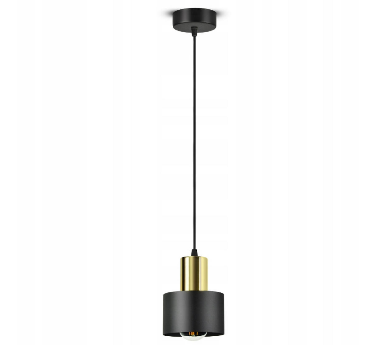 PENDELLEUCHTE BLACKSPOT - Goldfarben/Schwarz, Metall (12/12/100cm) - kiki design