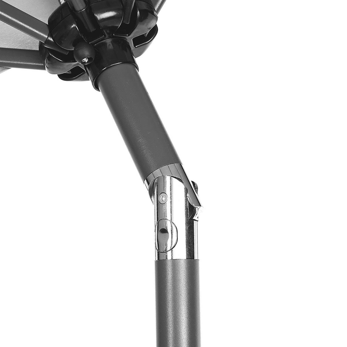 SONNENSCHIRM Siesta - Grau, Metall (184/94cm) - Butlers