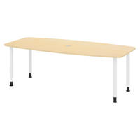 KONFERENZTISCH klein KT22 103/220/74 cm in Ahornfarben/Füße in Weiß - Ahornfarben/Weiß, Holzwerkstoff (103/220/74cm) - bümö