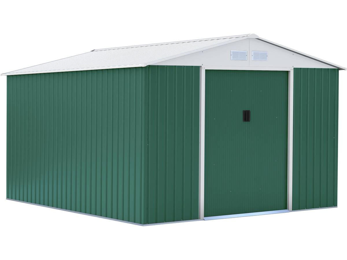 METALL-GARTENHAUS rosas Grün - Grün, Metall (340/210/319cm) - Habitat Garten