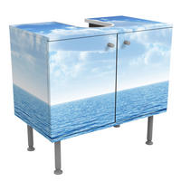 WASCHBECKENUNTERSCHRANK Shining Ocean 60/55/35 cm - Blau, Holzwerkstoff (60/55/35cm) - Bilderwelten