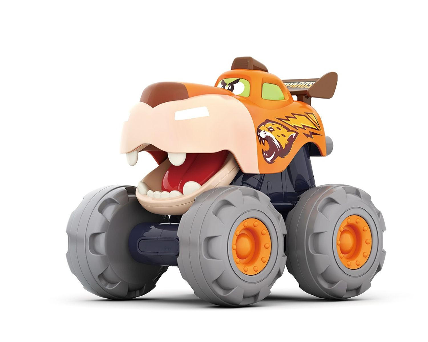SPIELZEUGAUTO Monstertruck 3151 orange Monsterdesign, beweglicher Mund, Räder, Spielzeugauto, ab 12 Monaten - Orange, Kunststoff (9/12/12cm) - Moni