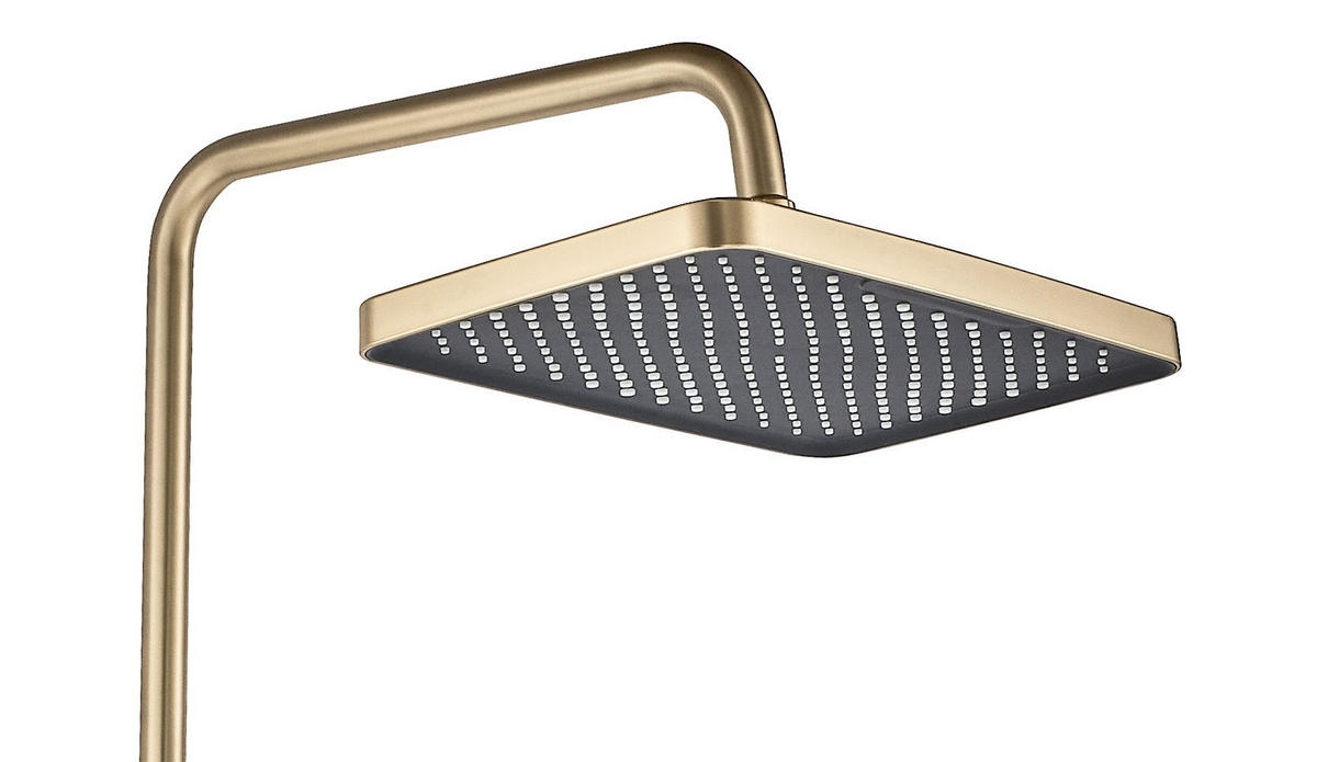 DUSCHGARNITUR Premium Rea Joe Brush Gold - Goldfarben, Metall (18/123/20.5cm) - REA