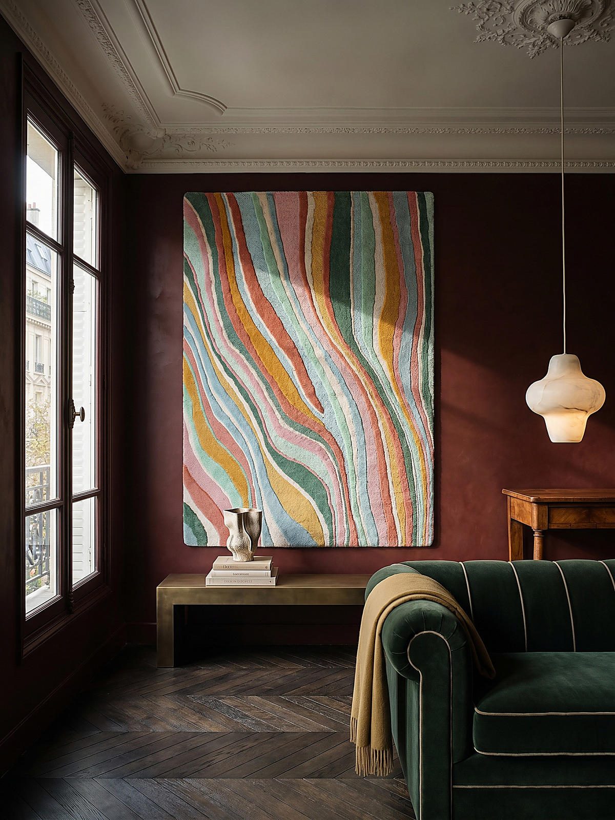WOLLTEPPICH Wellen Muster, Abstrakt, Wohnzimmer Multicolor-Grün Rechteckig 200x290 - Multicolor, Textil (290/200cm) - KADIMA DESIGN