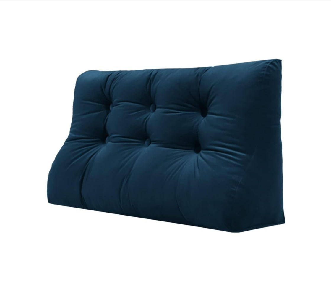 RÜCKENKISSEN Körperkontur Samtlook Blau 100 cm - Blau, Textil (55/100cm) - Vercart