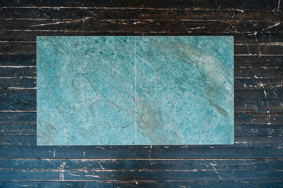 ESSTISCH ODAR Grün Glas - Schwarz/Grün, Glas/Metall (180/100/76cm) - KAWOLA