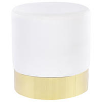 POUF Sophia 39/39/40 cm - Weiß, Textil (39/40/39cm) - Beliani