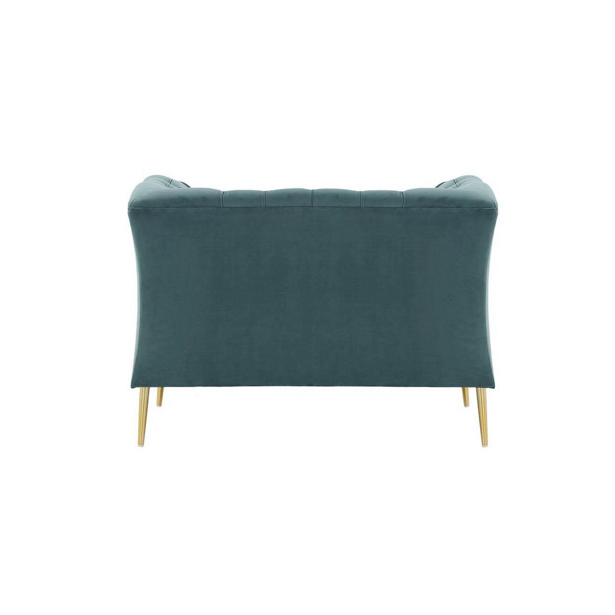 SESSEL Chesterfield Modern-Velluto 12 - Blau, Holz/Textil (106/74/80cm)
