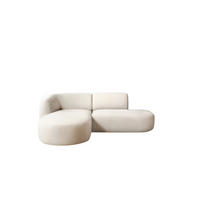 ECKSOFA L-Form Luna, stoff Lins, Creme, Links - Creme, Holz (242/188cm) - Kaiser Möbel